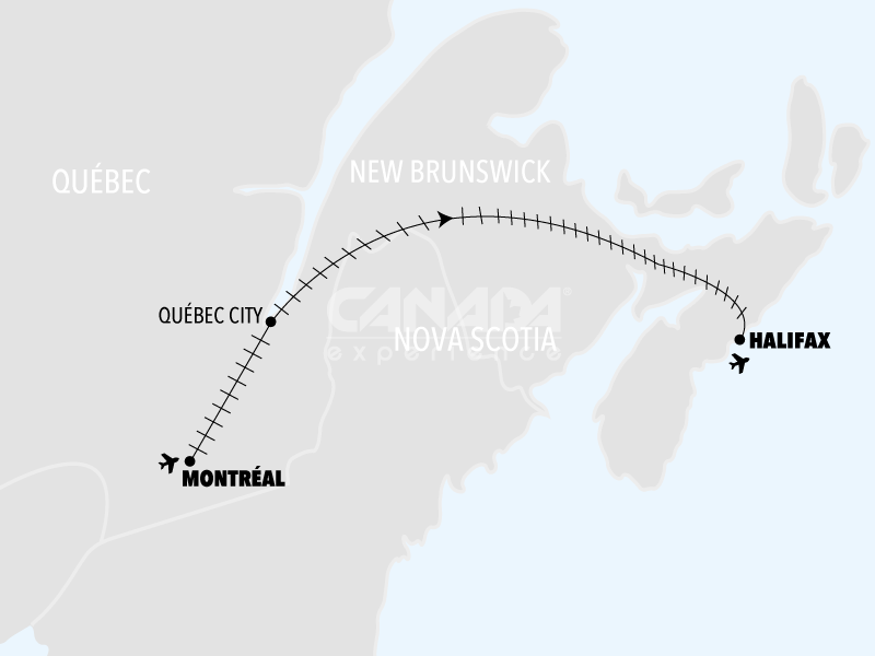 Montréal - Halifax in Via Rail